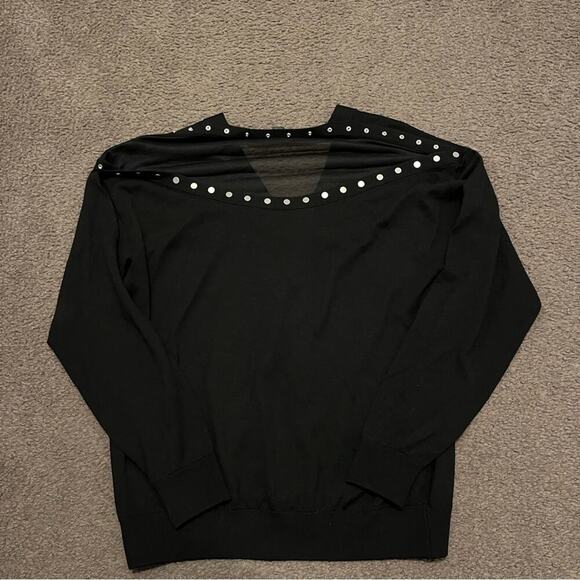 Alexander Wang Tulle Open Back Merino Wool Cardigan - Picture 4 of 9